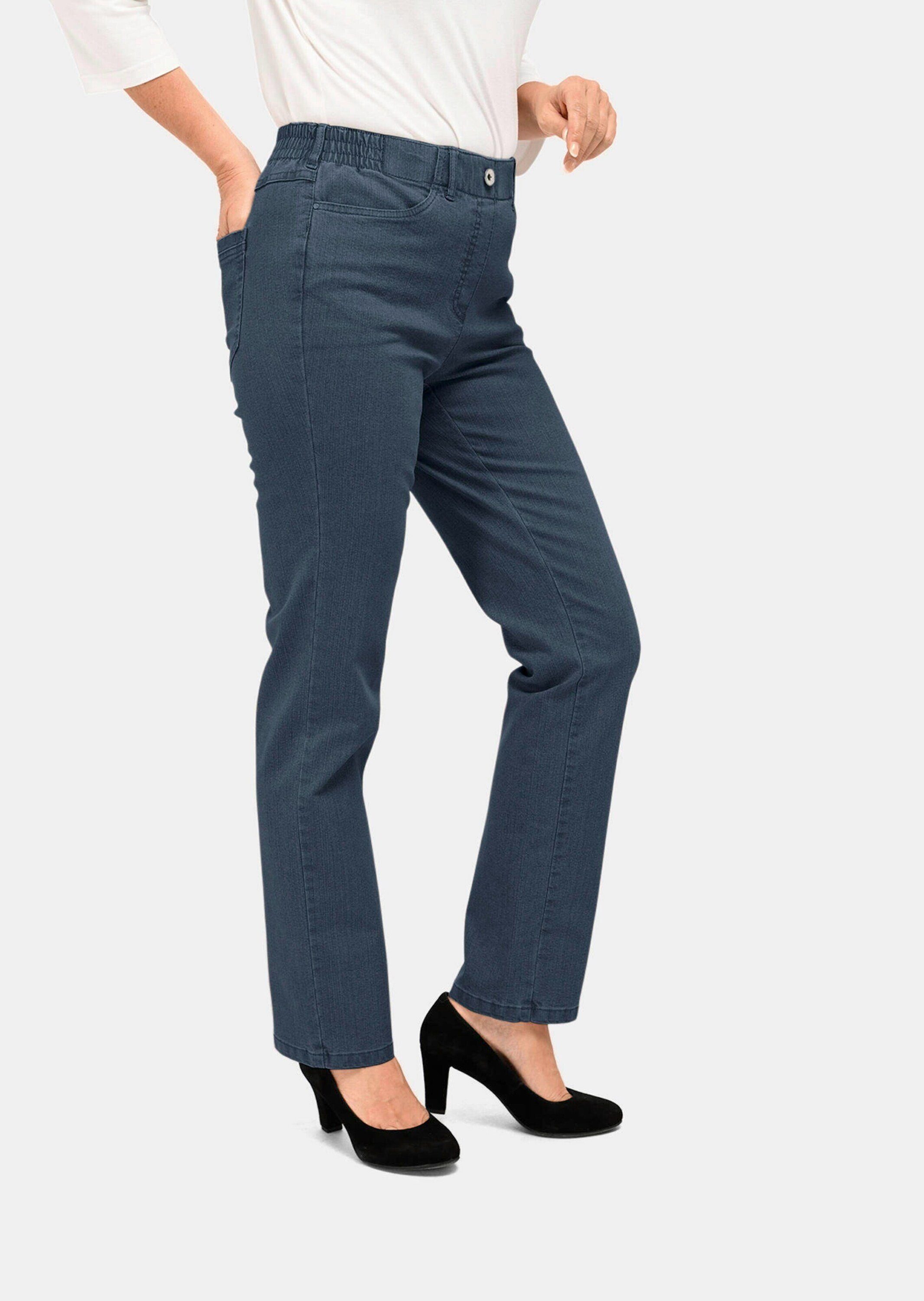 Bequeme Jeansschlupfhose dunkelblau Klassische MARTHA GOLDNER Jeans