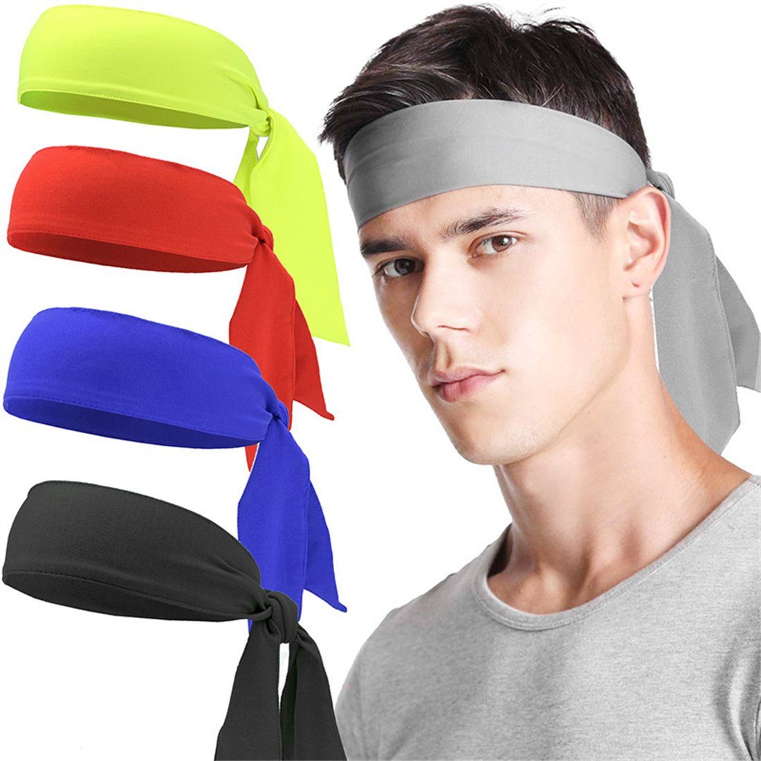 DÖRÖY Stirnband Schweiß Wicking Stück Haarband, Outdoor 5 Fitness Haarband Sport
