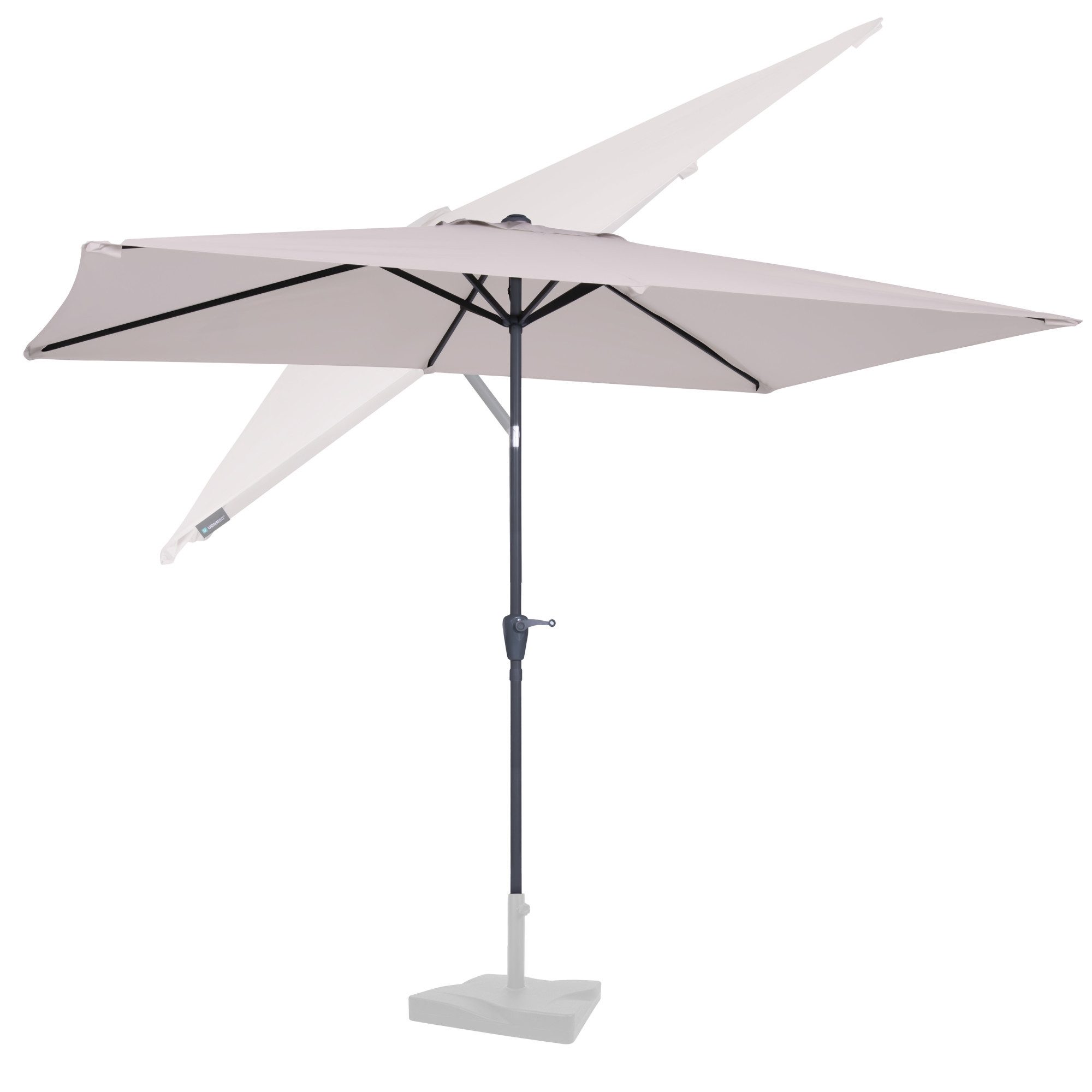 VONROC Sonnenschirm rechteckig, LxB: 300x200 cm, Set, Je nach Variante mit oder ohne Sockel, Rechteckiger Sonnenschirm für Terasse, Garten, Balkon & Gastro