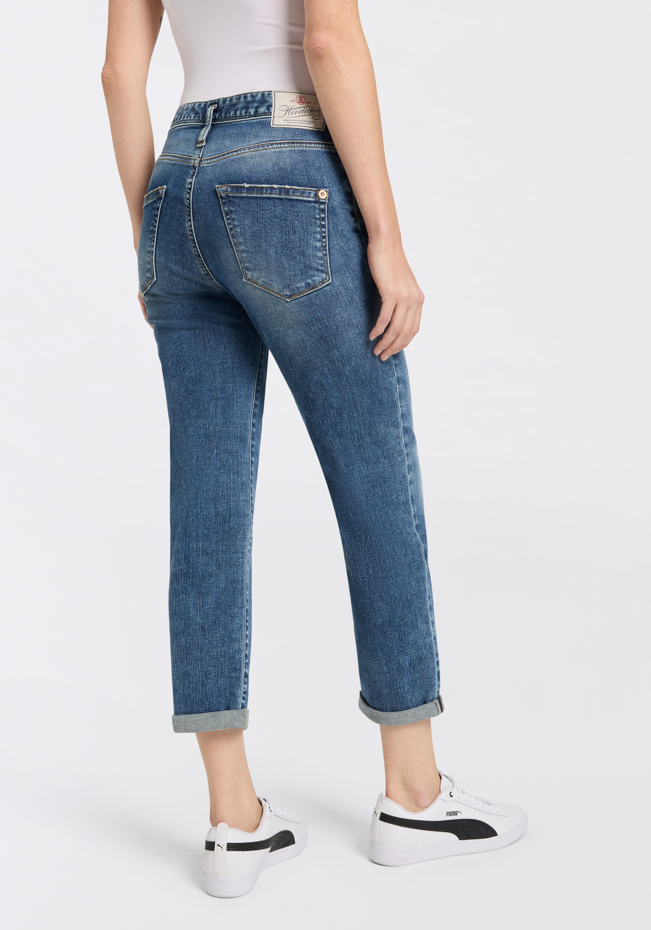 Herrlicher Boyfriend-Jeans Shyra Tap Denim mit halbverdeckter Knopfleiste günstig online kaufen