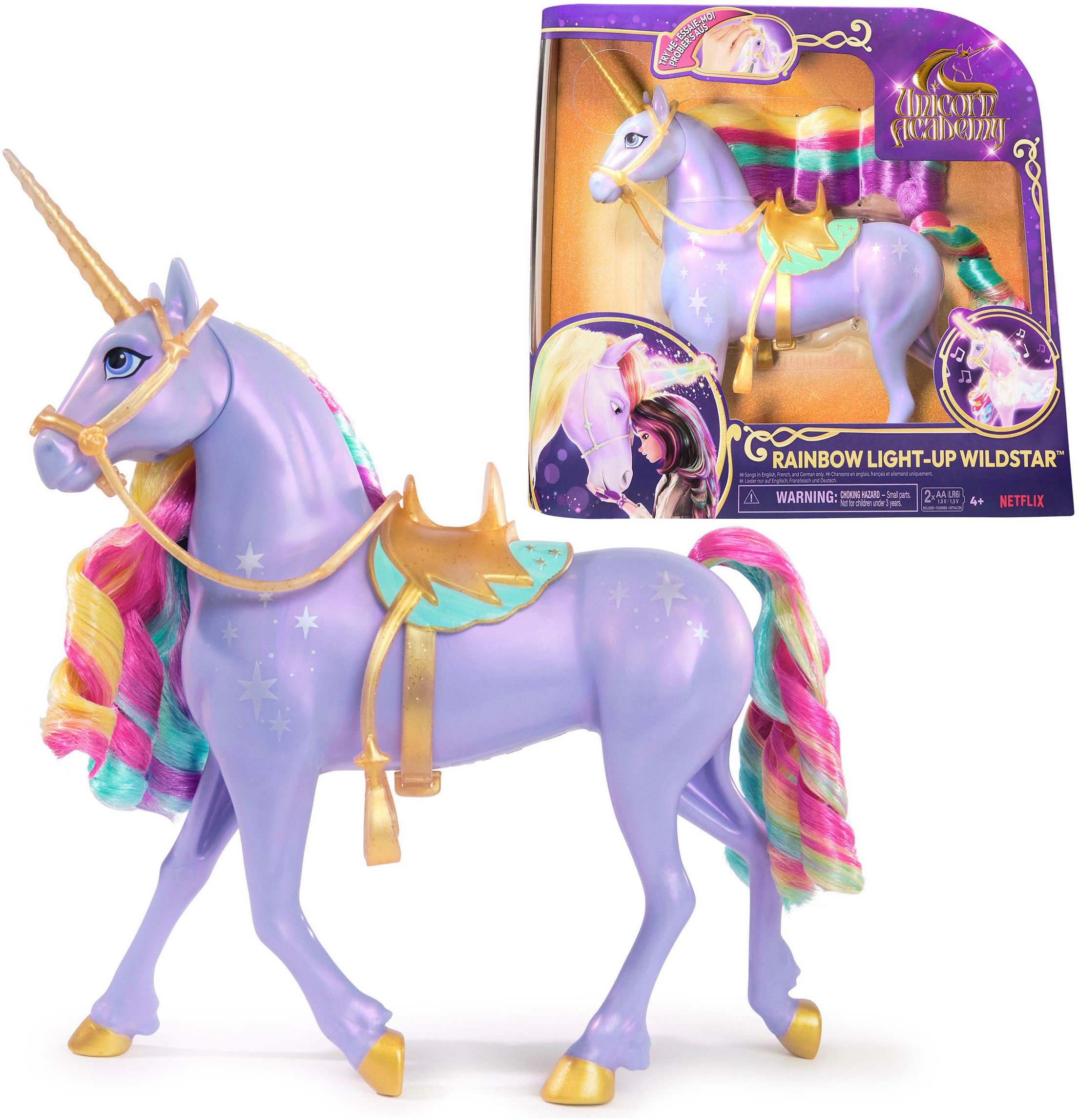 Spin Master Anziehpuppe Unicorn Academy - Interactive Rainbow Light-Up Wild günstig online kaufen