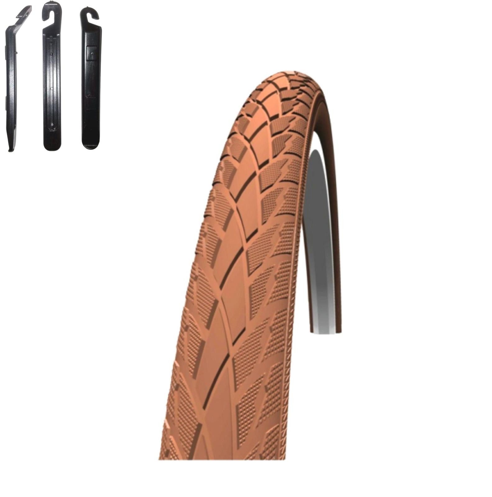 maxxi4you Fahrradreifen 1 x Schwalbe Road Cruiser 28 x 1,60 (42-622) Braun/Reflex inkl. RH