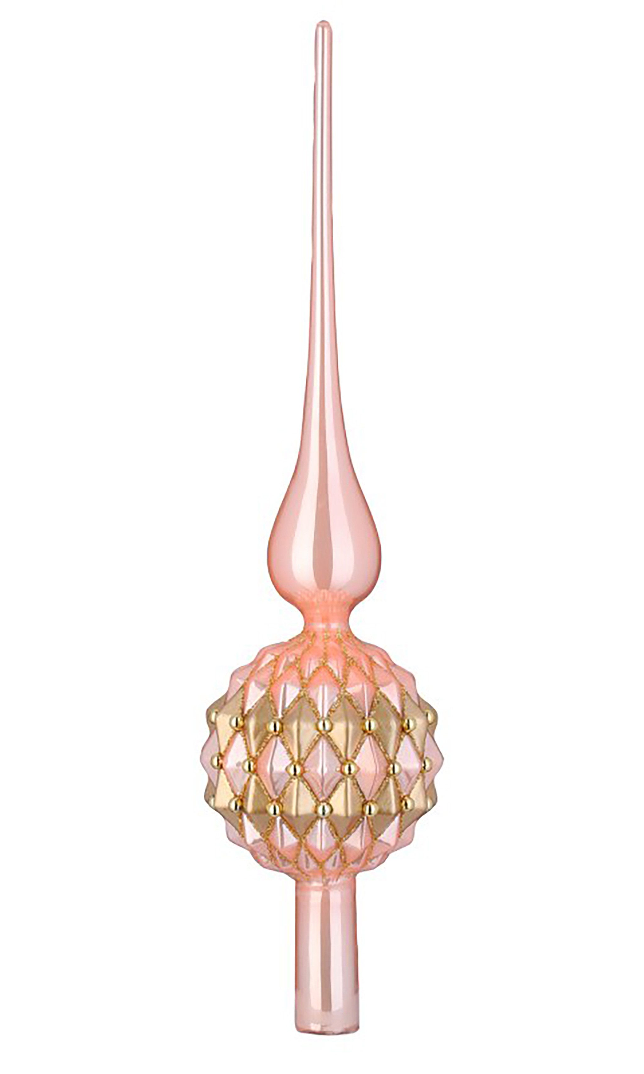 MAGIC by Inge Christbaumspitze, Christbaumspitze Glas 31cm mit Ornamenten - Sweet Melon