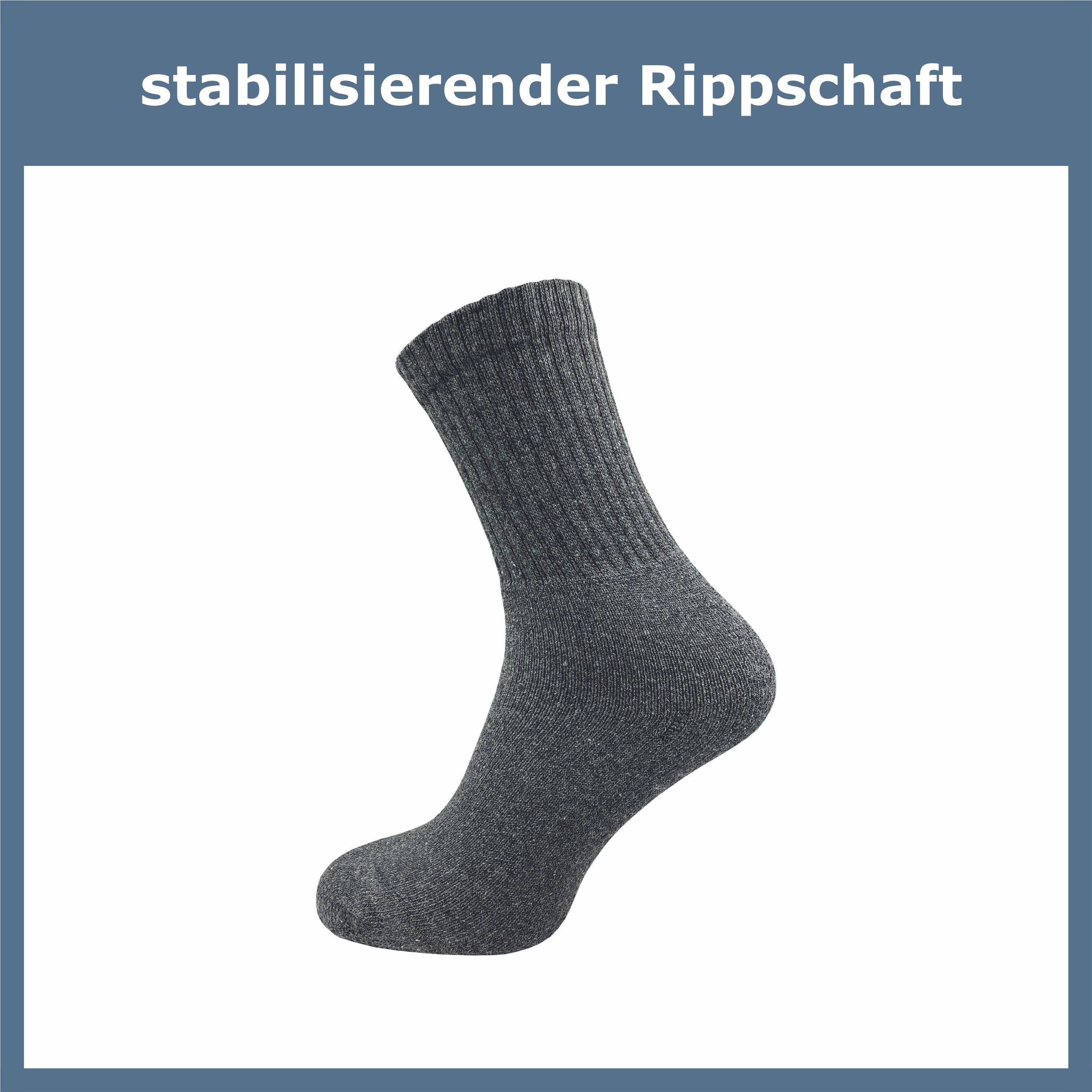 GAWILO Tennissocken für Damen & Herren in schwarz, weiß & grau - Sportsocken aus Baumwolle (10 Paar) Extra langlebig dank verstärktem Frotteefuß - u.a. in 39-42 und 43-46