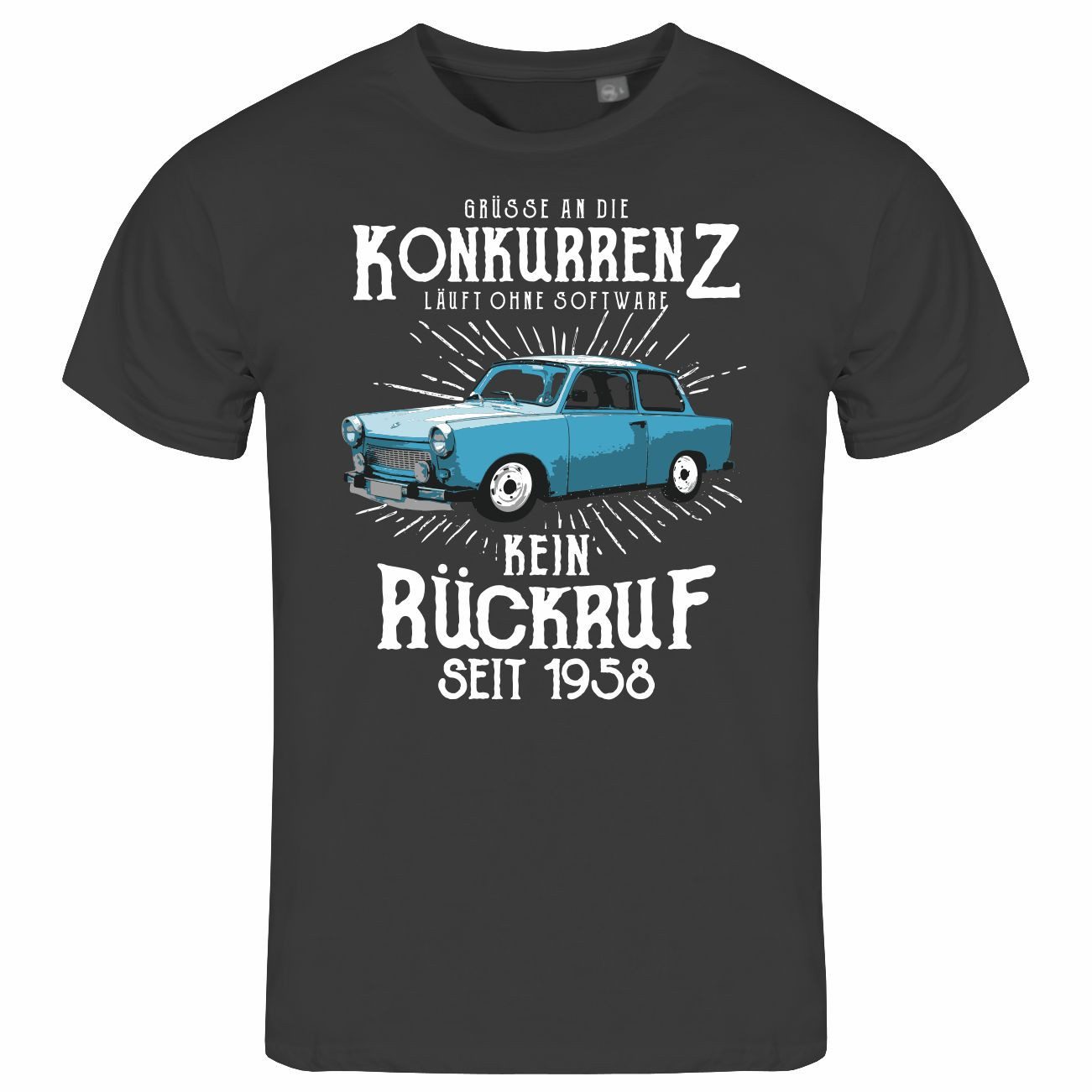 Print-Shirt Herren T-Shirt Grüße an die Konkurrenz