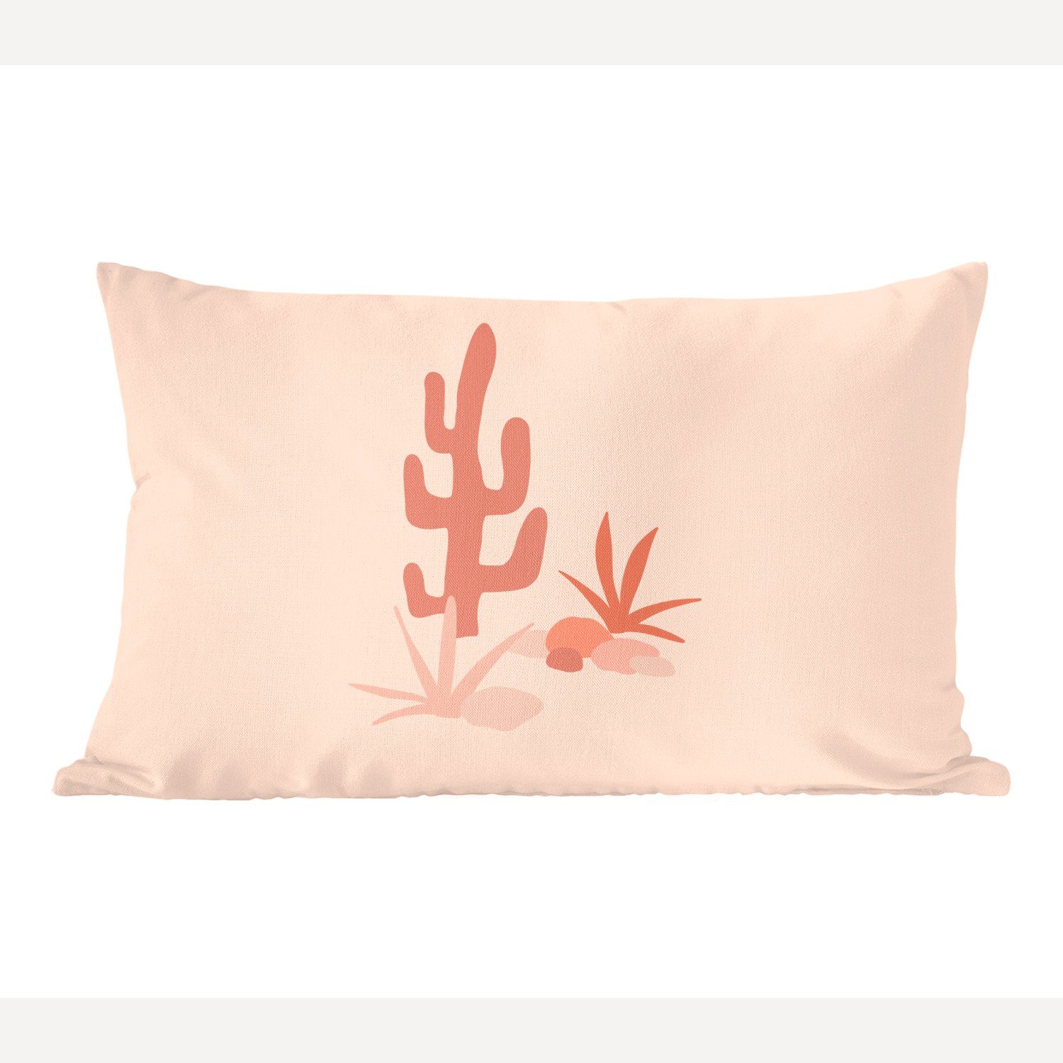 MuchoWow Dekokissen Kaktus - Pflanzen - Pastell, Wohzimmer Dekoration, Zierkissen, Dekokissen mit Füllung, Schlafzimmer