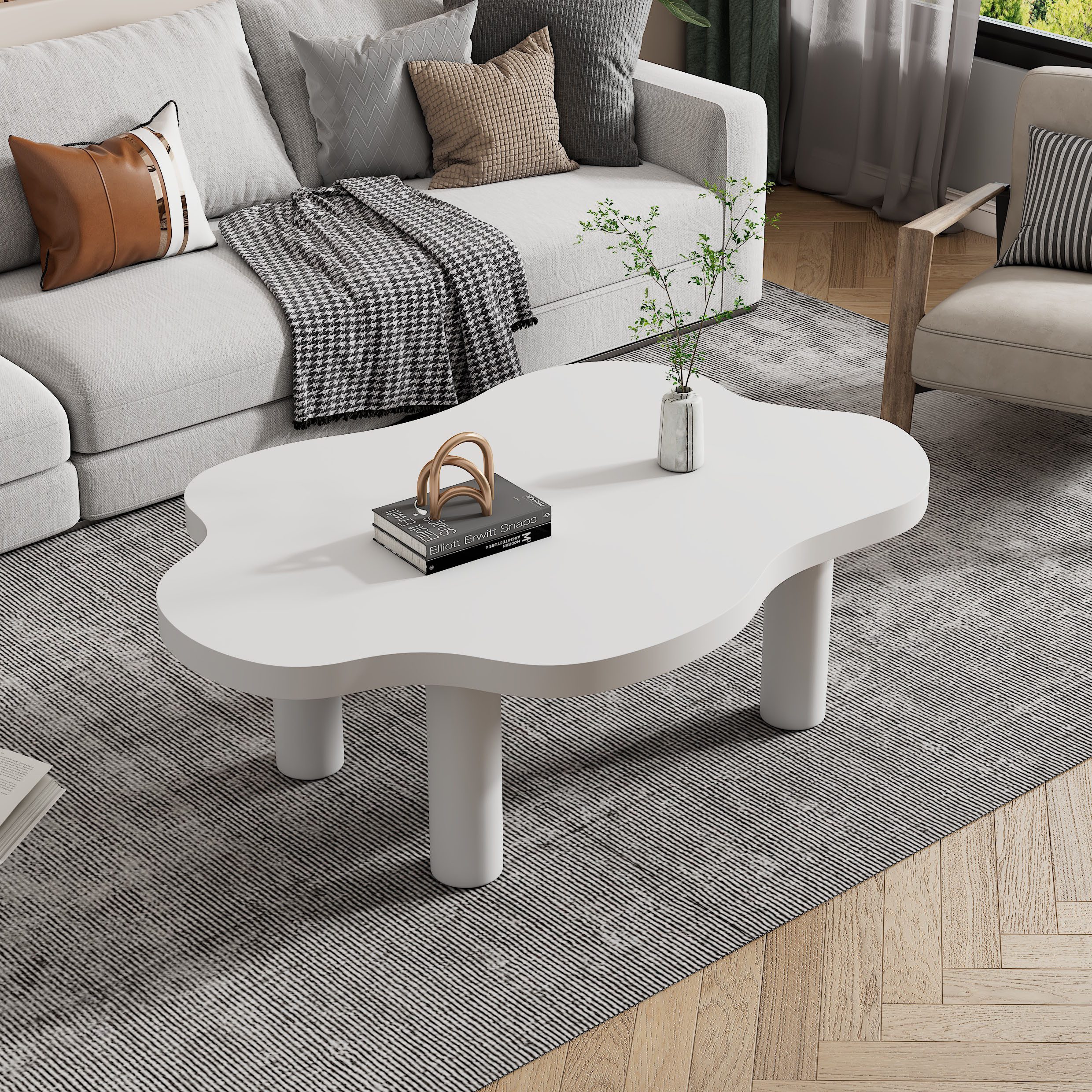 STILVORA Couchtisch Wohnezimmertisch in Wolkenform Beistelltisch günstig online kaufen