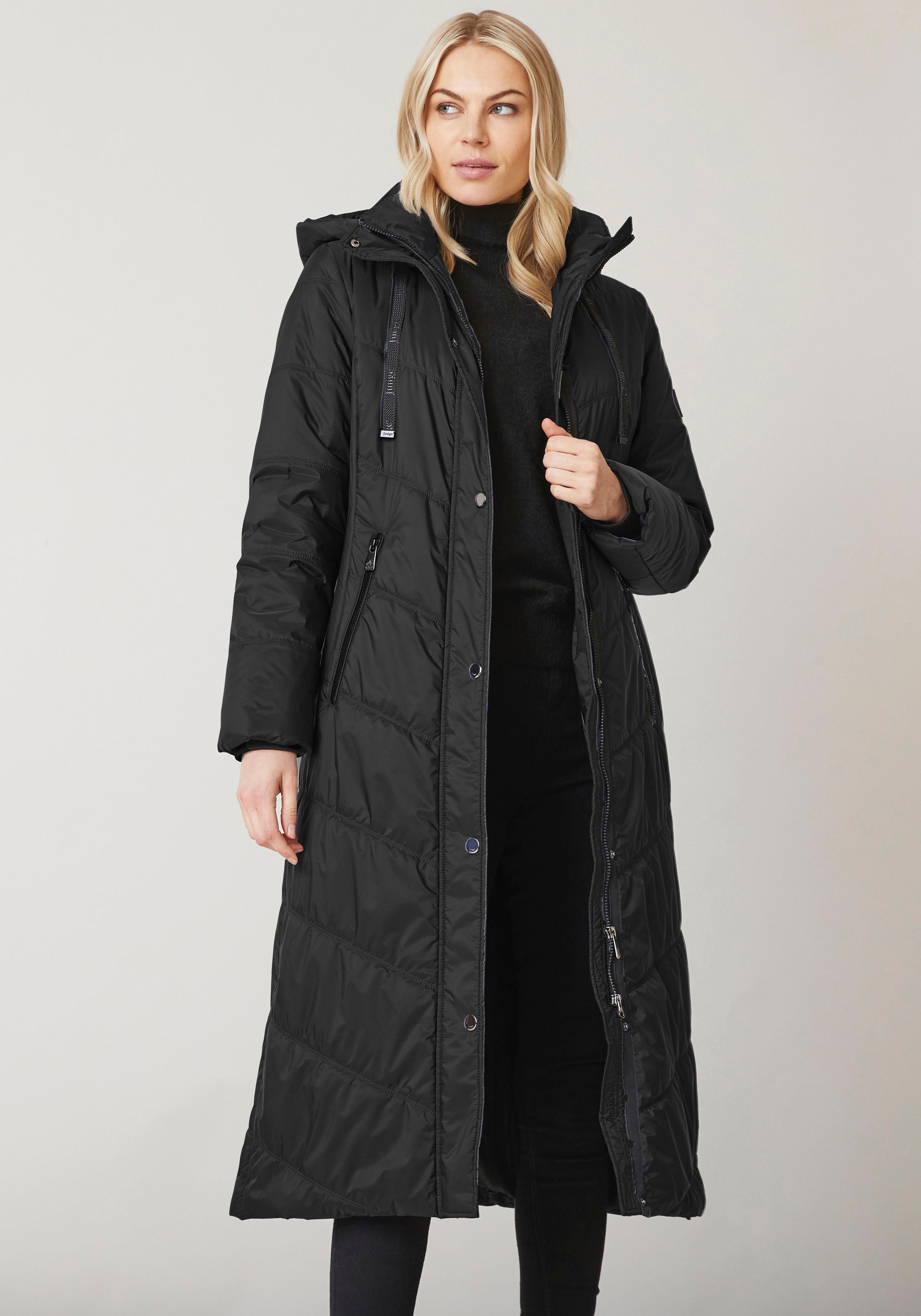 Junge Danmark Winterjacke Ina mit seitlichen Reißverschlusstaschen black