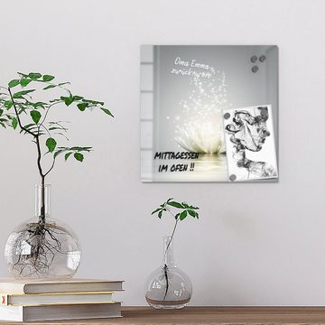 DEQORI Magnettafel 'Funkelnde Lotusblüte', Whiteboard Pinnwand beschreibbar