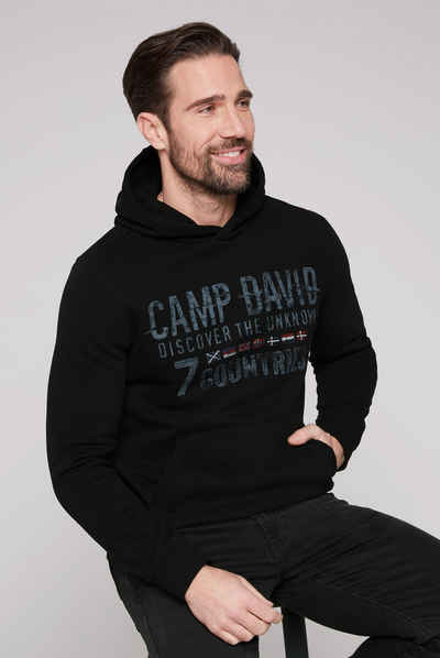 CAMP DAVID Kapuzensweatshirt mit Frontprint