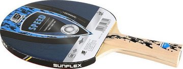 Sunflex Tischtennisschläger Speed + Tischtennishülle + 3x SX+ Bälle, Tischtennis Schläger Set Tischtennisset Table Tennis Bat Racket