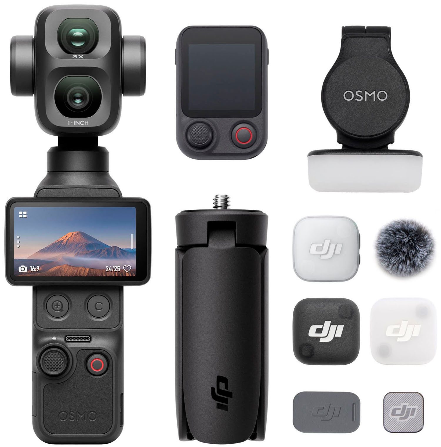 DJI Osmo Pocket 4P (Pro) Vlog Combo Kompaktkamera (37 MP, 3x opt. Zoom, WLAN (Wi-Fi), Bluetooth)