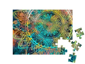 puzzleYOU Puzzle Wunderschönes buntes Mandala, 48 Puzzleteile, puzzleYOU-Kollektionen Mandalas