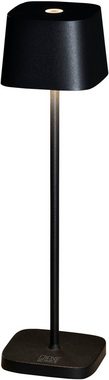 KONSTSMIDE LED Tischleuchte Capri-Mini, LED fest integriert, Warmweiß, Capri-Mini USB-Tischl. schwarz, 2700/3000K, dimmbar, eckig
