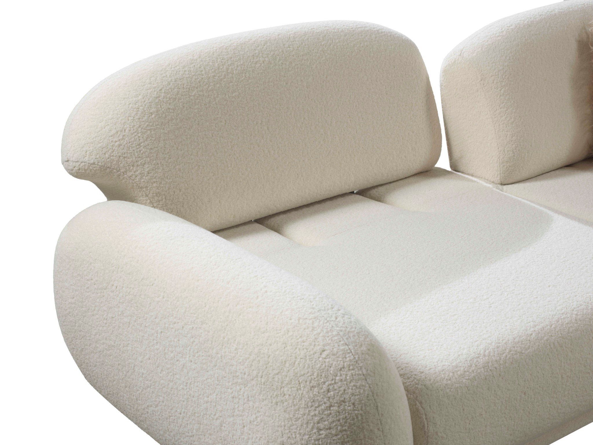 FERMINA Polstergarnitur Nova 2-Sitzer Beige/Terrakotta - Sessel, (mit (Spar-Set) 3-Sitzer Bettfunktion) 