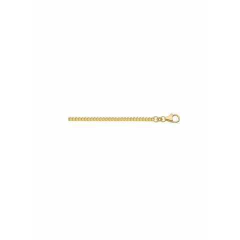Adelia´s Goldkette 585 Gold Flach Panzer Halskette Ø 1,4 mm, Goldschmuck für Damen