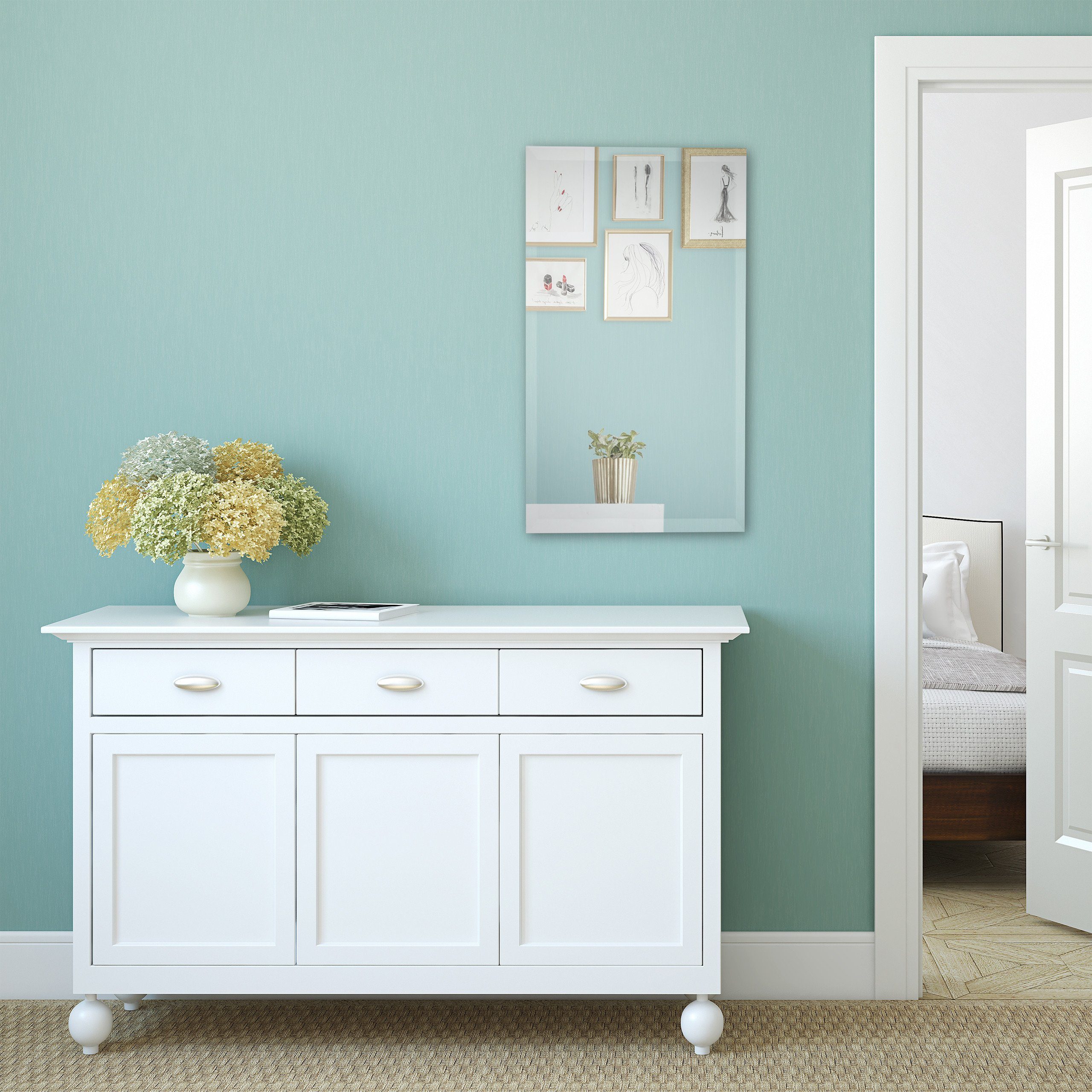 relaxdays Wandspiegel Rahmenloser Spiegel 40x60 cm günstig online kaufen