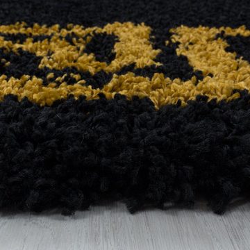 Hochflor-Teppich Teppich für den Flur oder Küche Mäander-Design, Stilvoll Günstig, Läufer, Höhe: 30 mm