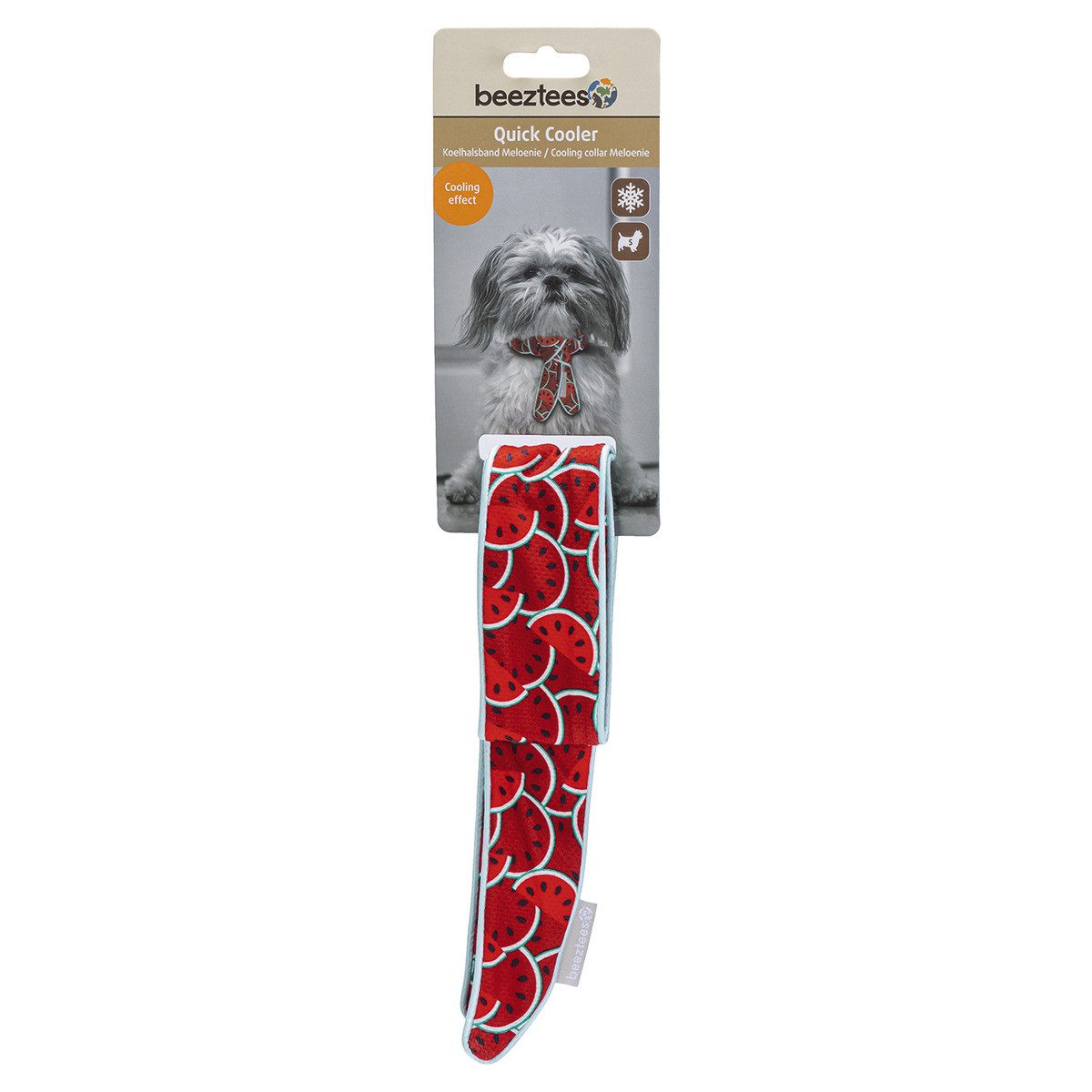 Beeztees Tier-Halstuch Hundehalsband Quick Cooler Meloenie rot