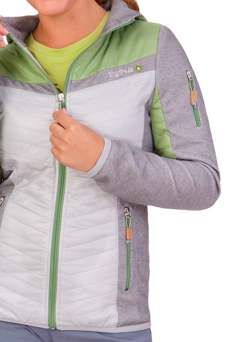 Piz Palü Outdoorjacke Outdoorjacke Damen - EISELFING - hellgrau/hellgrün