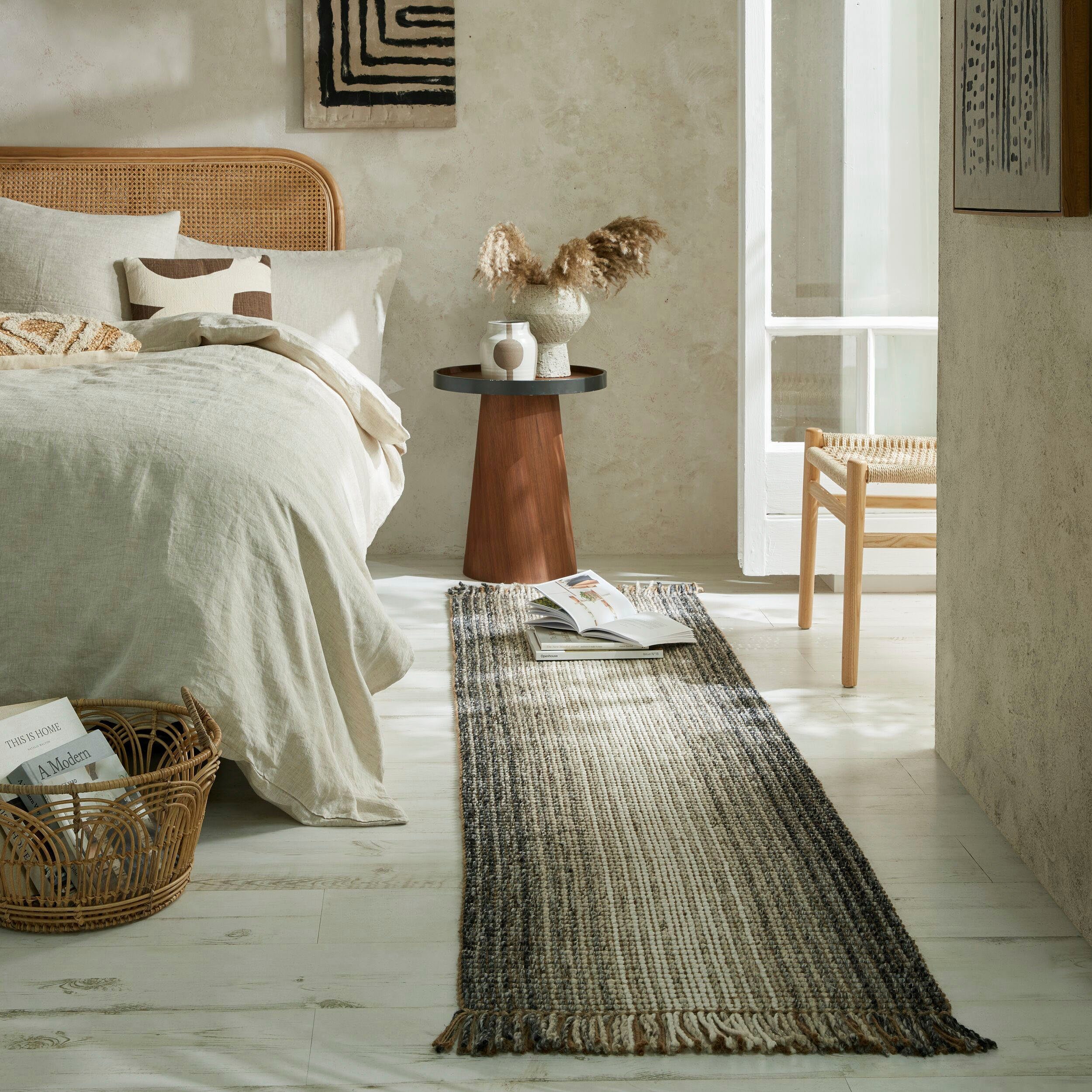 mm Jute grau Läufer rechteckig, FLAIR Ombre, RUGS, Höhe: 8