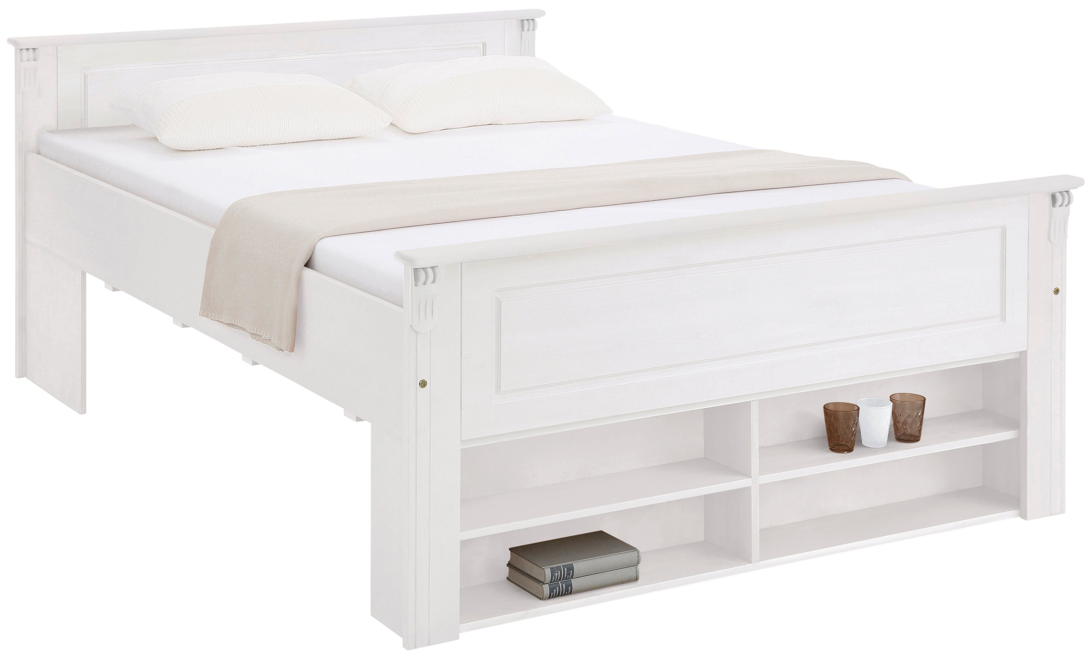 OTTO home Massivholzbett Tessin, Stauraumbett, Landhausstil, Schubladen optional, rustikal (Breite/Belastbarkeit 180cm/220 KG, 140cm/180 KG), zertifizierte Kief – Bild 2 von 5
