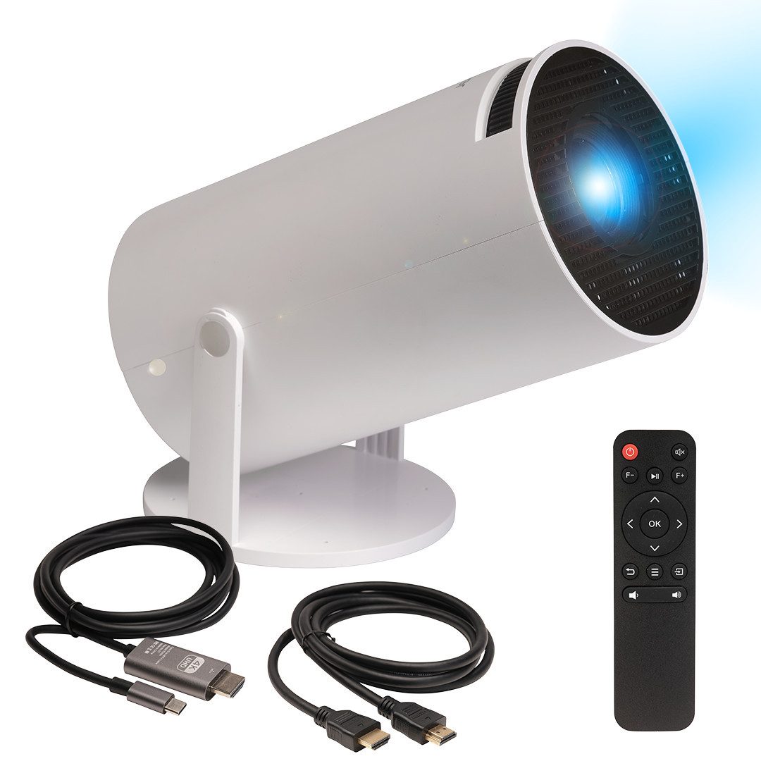Denver PR-2500 Beamer (175 lm, 2500:1, 1280 x 720 px, mit 180° drehbarem Kopf und Bluetooth 5.0 Audio)