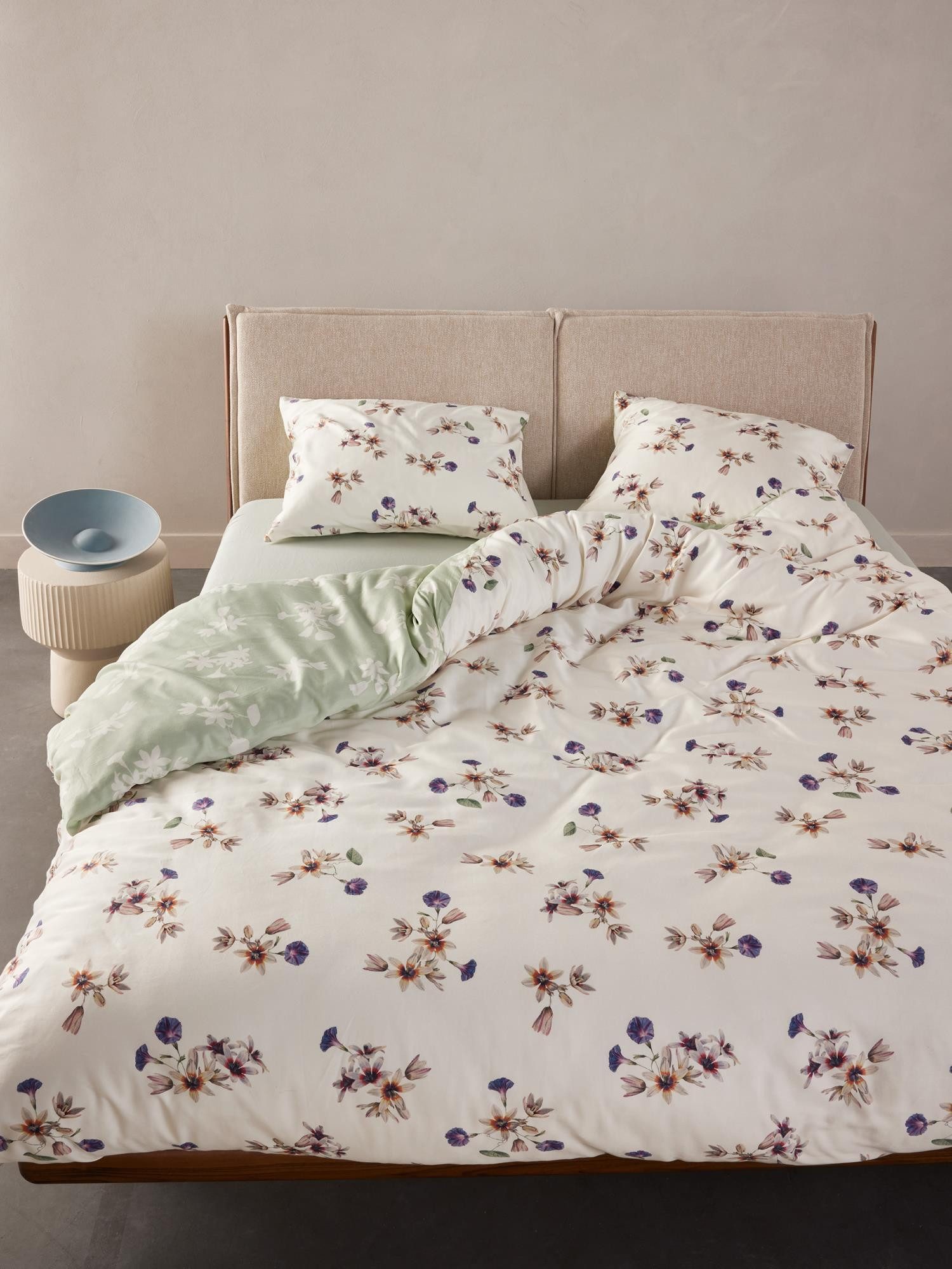 Essenza Bettwäsche Fiora, Satin, 2 teilig, mit floralem Muster