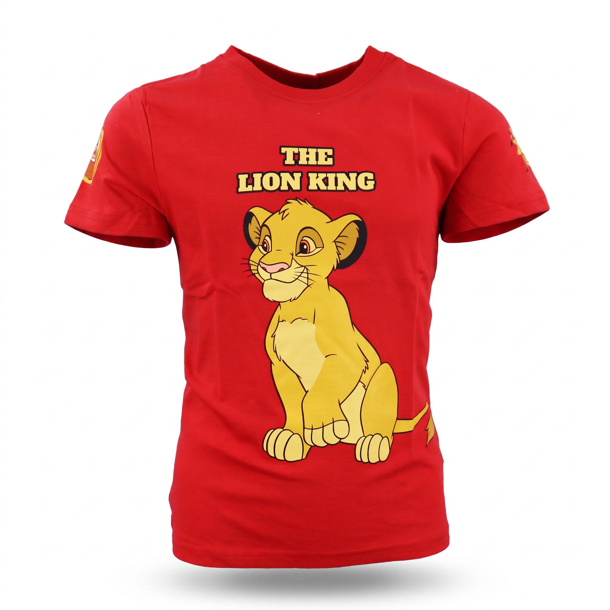 Disney The Lion King Print-Shirt Disney König Löwen Simba Kinder Jungen kurzarm T-Shirt Gr. 98 bis 128, 100% Baumwolle