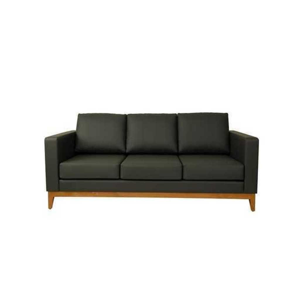 JVmoebel 3-Sitzer Schwarzes Büro Sofa Designer 3-Sitzer Couch Wohnzimmer 3-er, 1 Teile, Made in Europa
