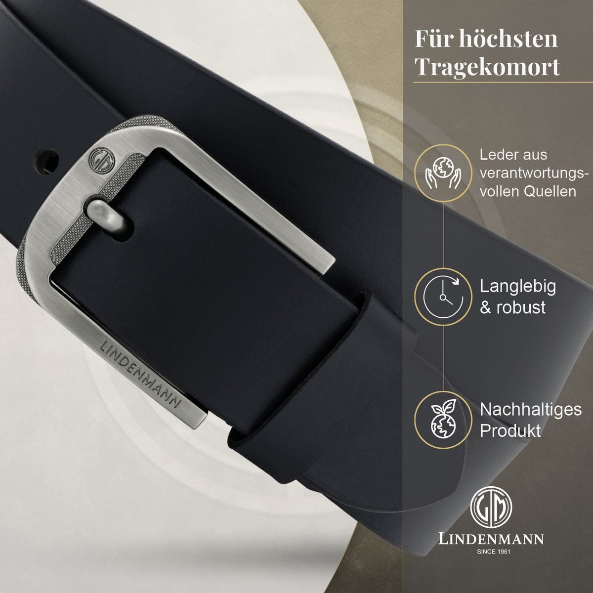 LINDENMANN Ledergürtel