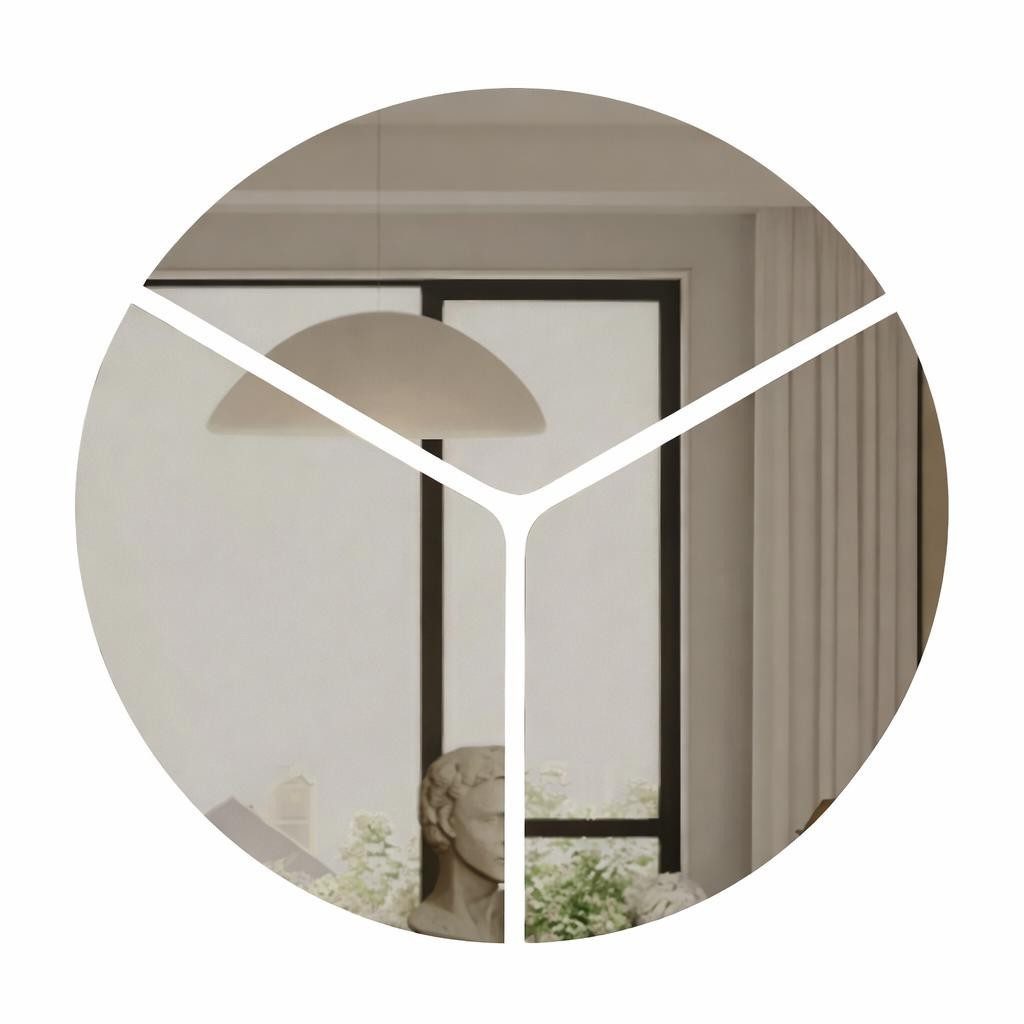 Xlmoebel Wandspiegel Stilvoller runder Wandspiegel im modernen Design mit Glasrahmen, Made in Europa