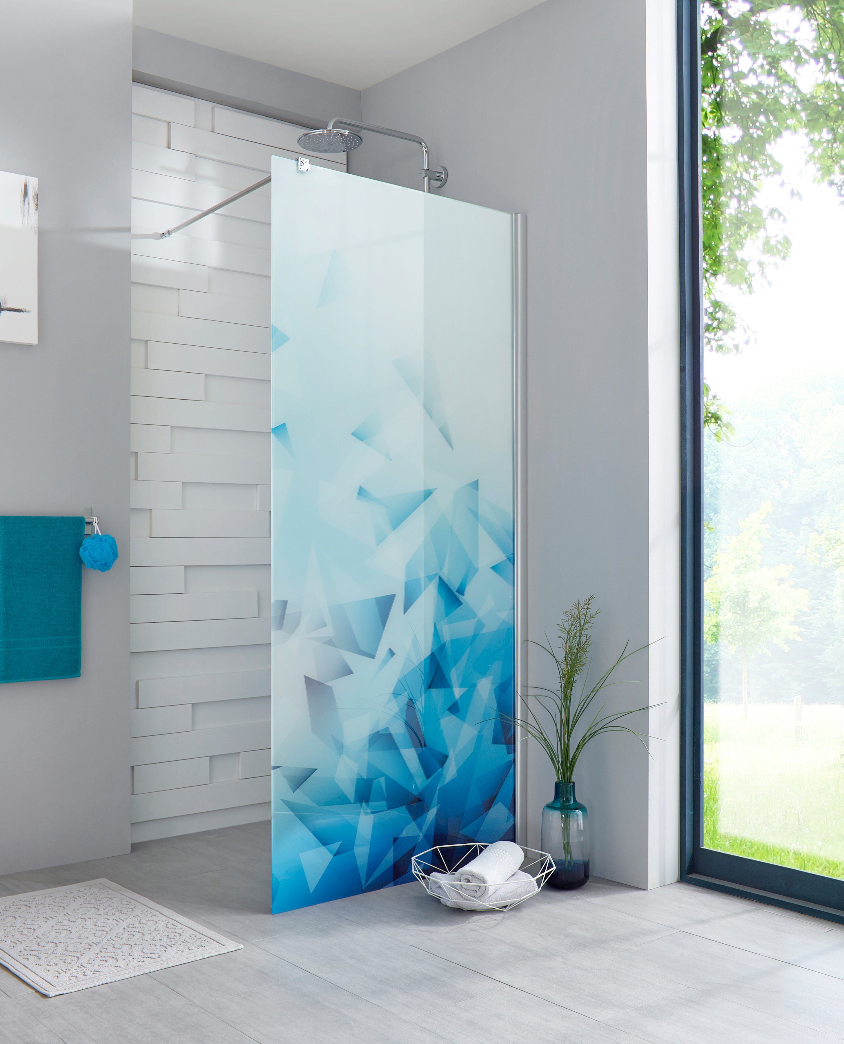 maw by GEO Walk-in-Dusche Relax, Sicherheitsglas, Breite 120 cm, Bildmotiv, Duschabtrennung
