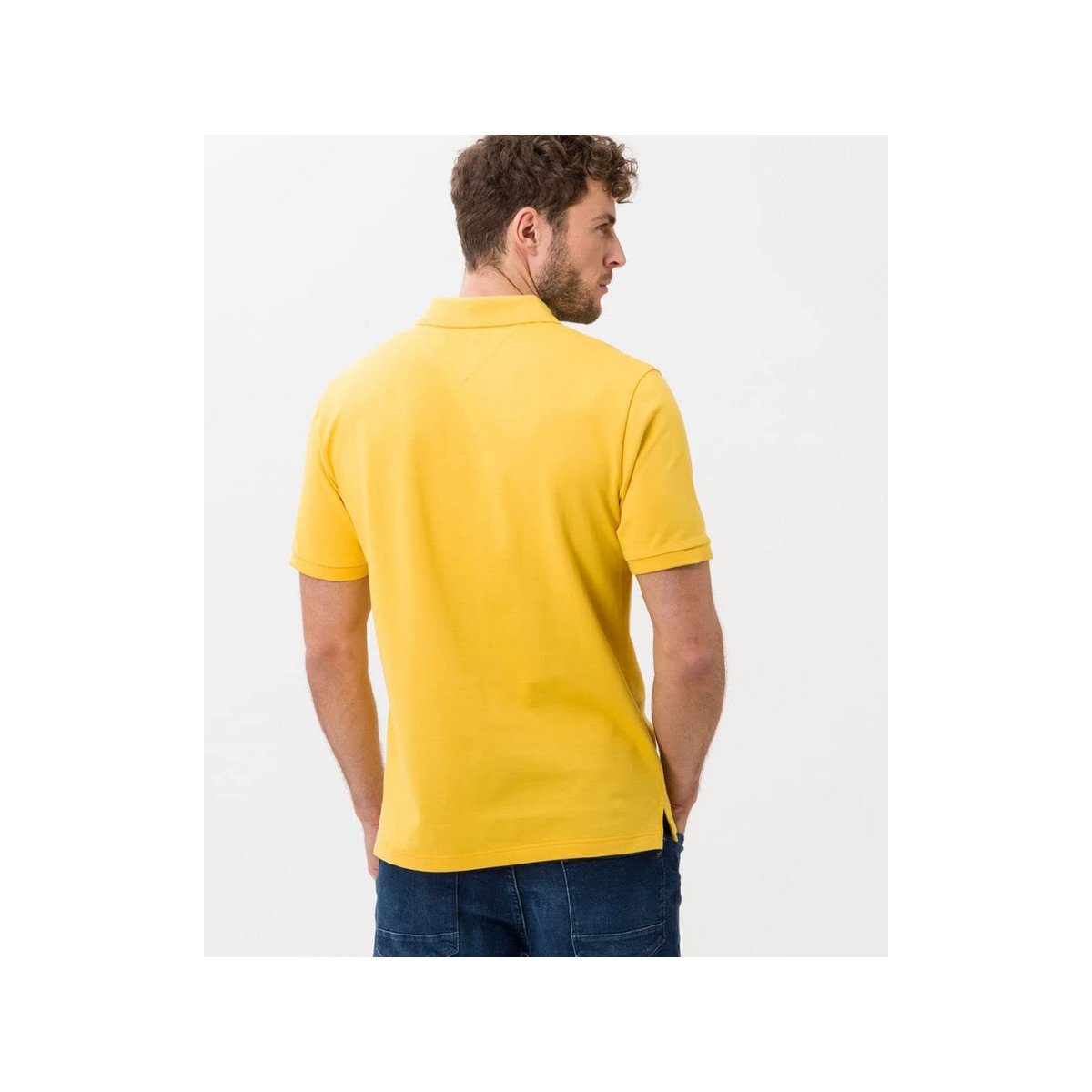 Brax Rundhalsshirt uni (1-tlg) canary