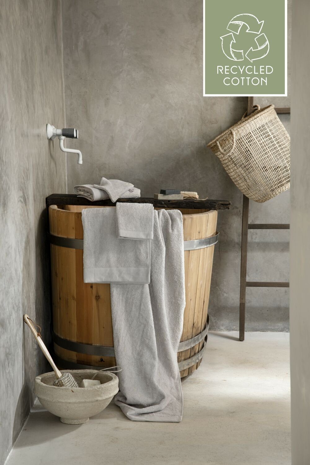 cm, Sand Baumwolle Cotton Remade 70x140 (1-St) - Walra Handtuch Duschtuch