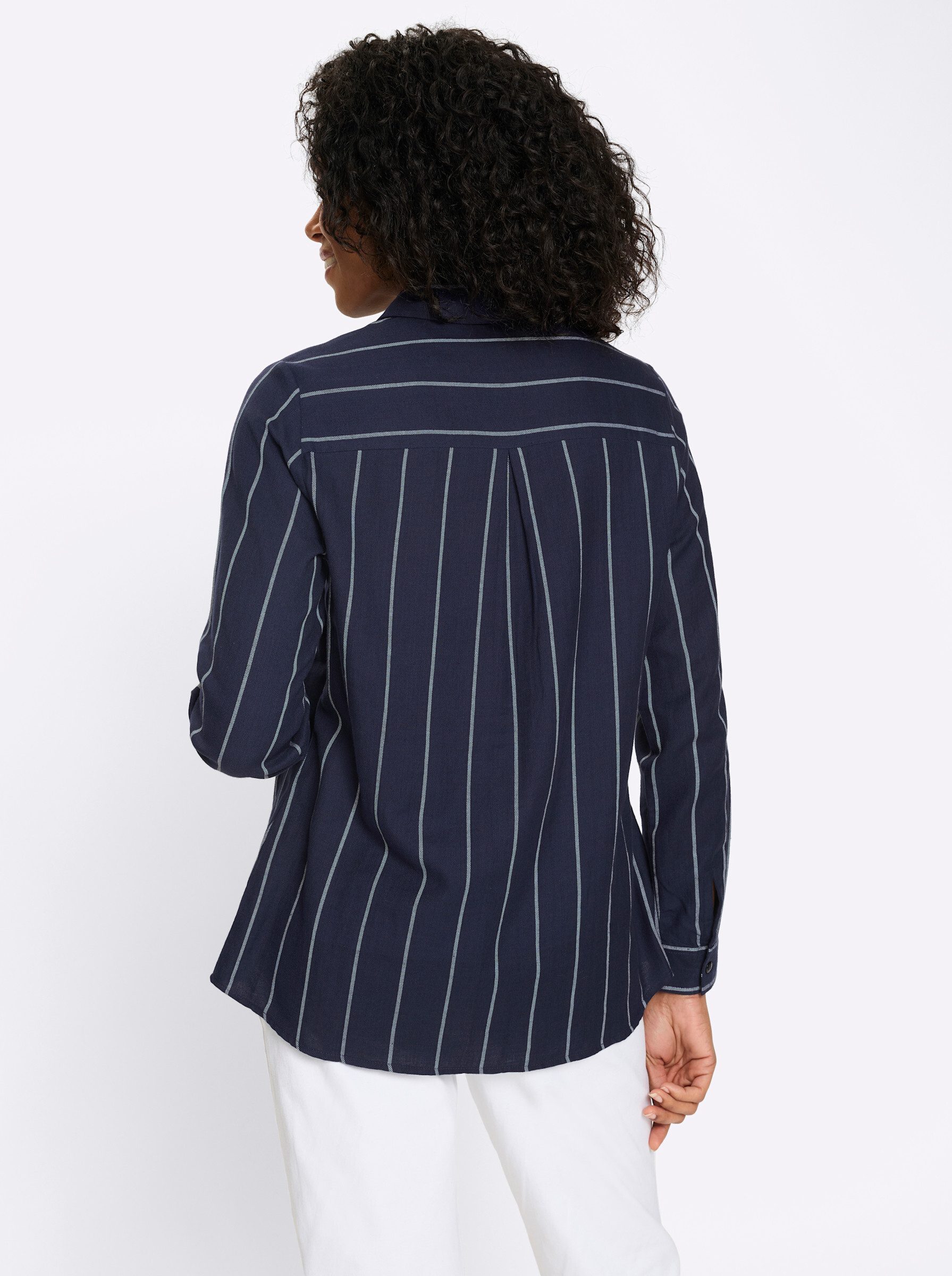 Sieh an! Klassische Bluse Longbluse Langarm