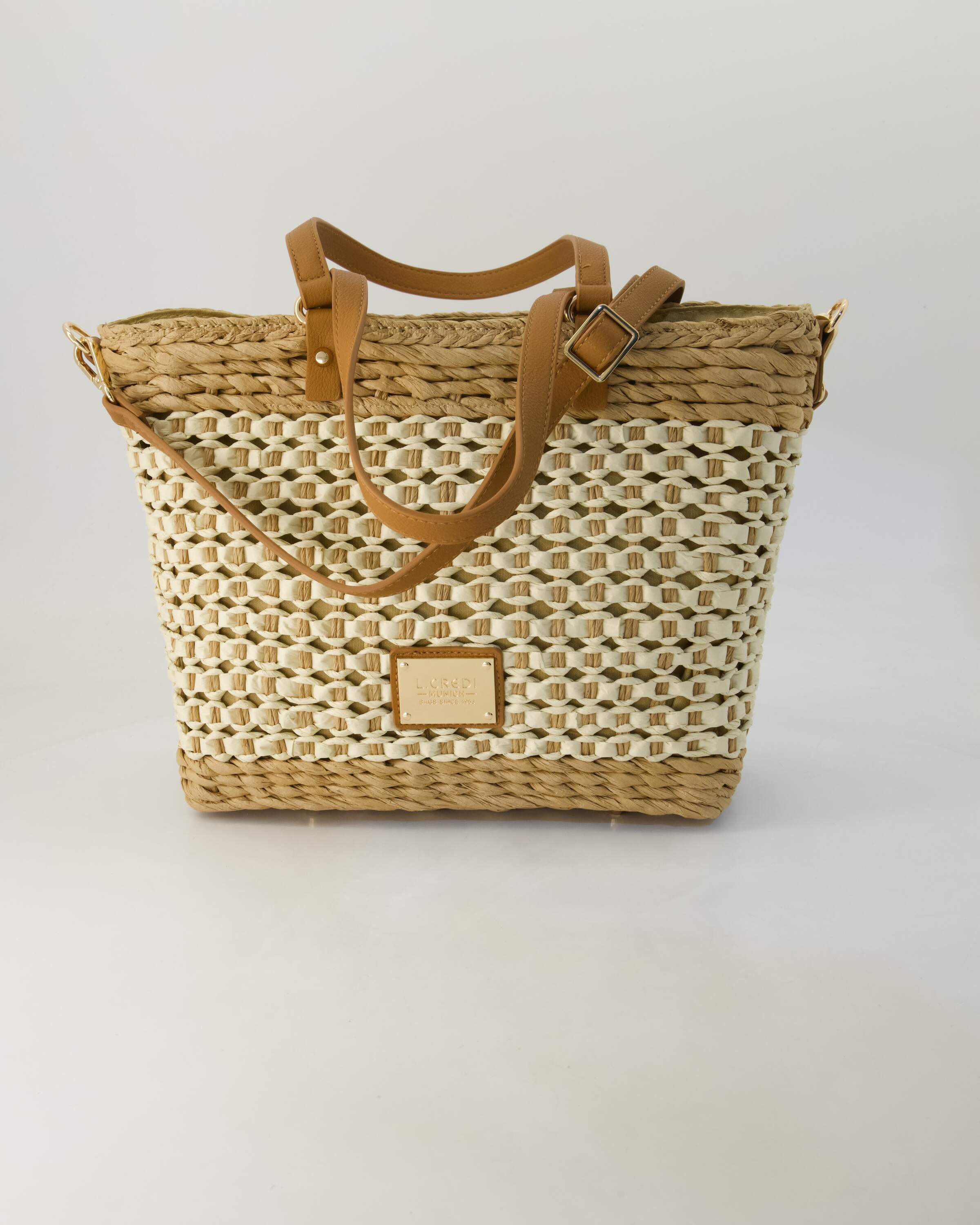 L. CREDI Handtasche Romina, Obermaterial: Flecht