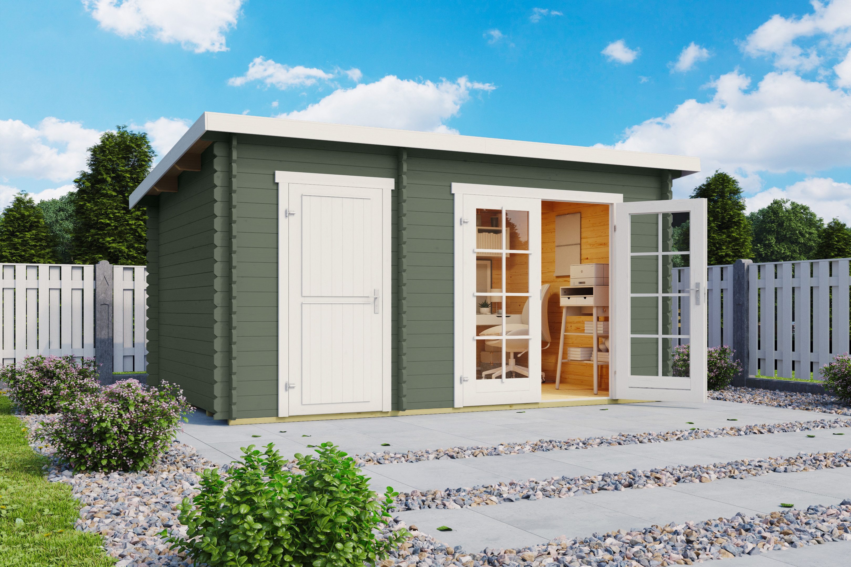 Nordic Holz Gartenhaus 2-Raum Haus Belmont, BxT: 420x288,8 cm