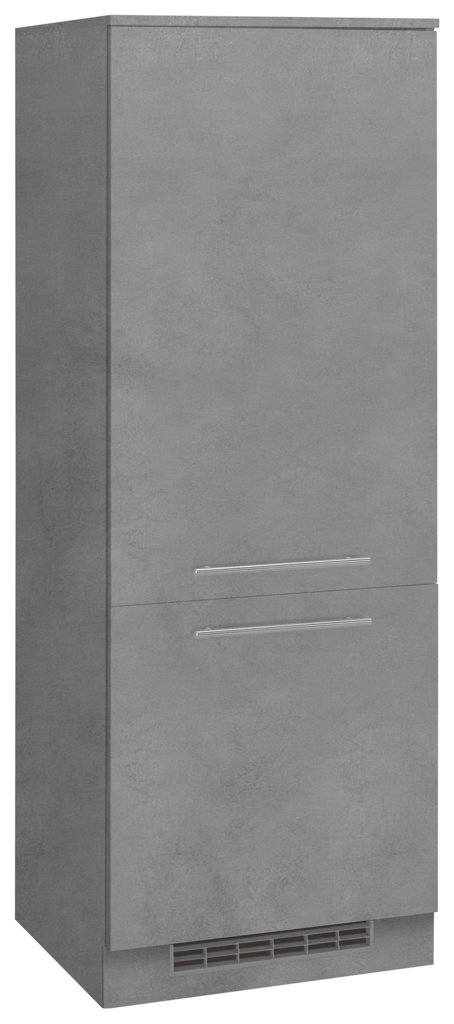 wiho Küchen Kühlumbauschrank Flexi2 betonfarben/betonfarben | Umbauschränke