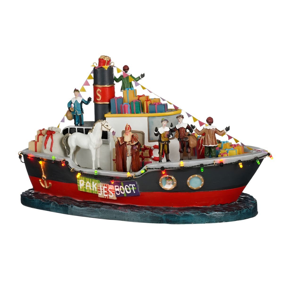 LuVille Weihnachtsdorf Luville Collectables Pakjesboot batteriebetrieben - l32,5xb17,5xh19cm