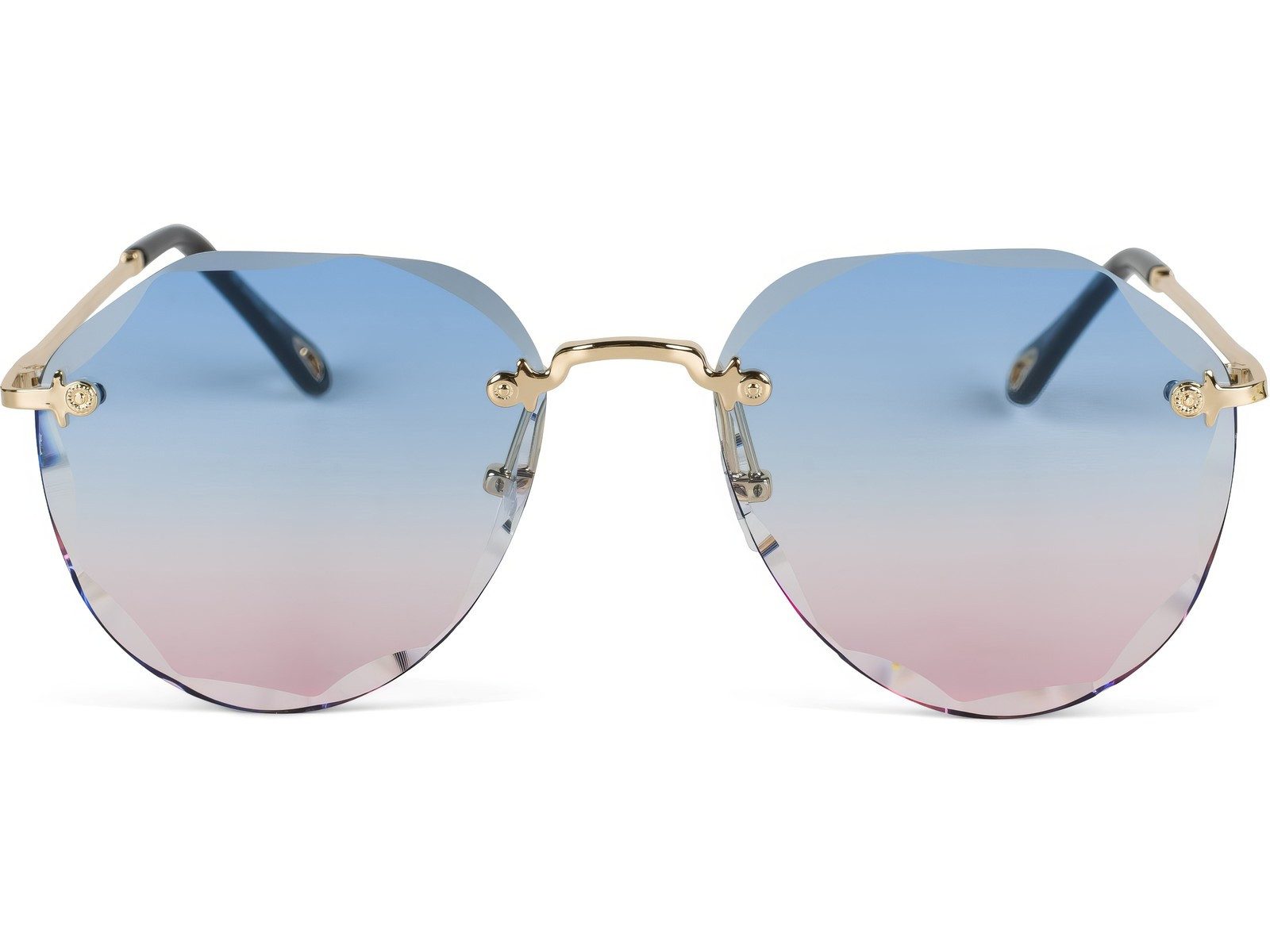 styleBREAKER Sonnenbrille Rahmenlose Piloten Sonnenbrille mit Diamant Schliff (1-St) Gradient