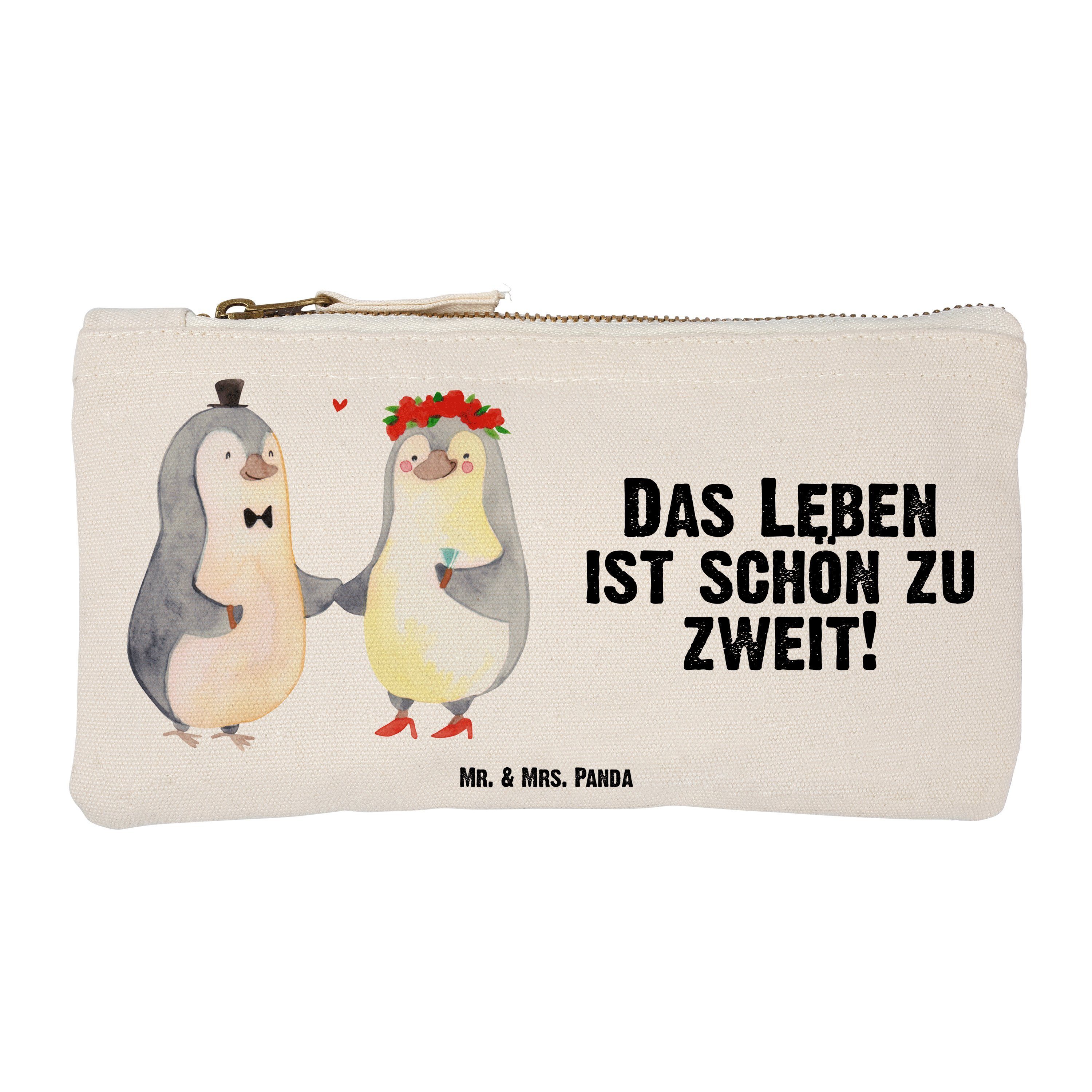 Mr. & Mrs. Panda Kosmetiktasche Größe S Klein Pinguin Heirat - Weiß - Geschenk, Liebe, Pärchen, XXL, (1-tlg)