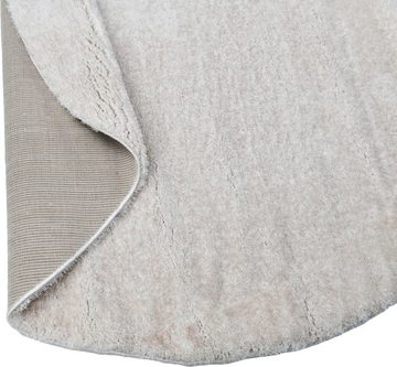 Hochflor-Teppich Malin, Home affaire, rund, Höhe: 43 mm, Uni-Farben, leicht glänzend, besonders flauschig durch Mikrofaser