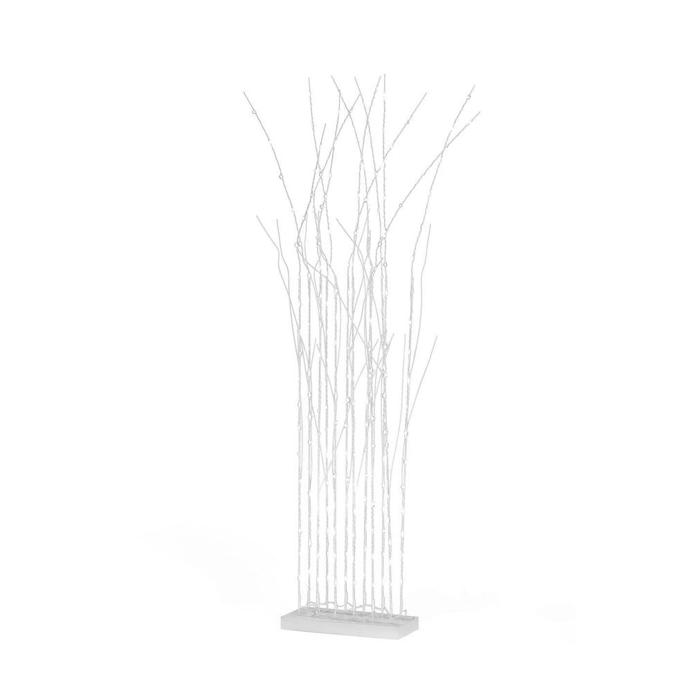 MAXXMEE LED Stehlampe warmweiß leuchtender LED-Raumteiler 150cm hoch, Weidenoptik