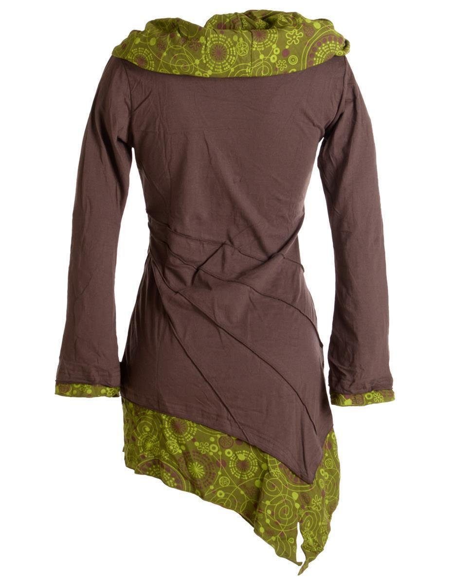 Vishes Jerseykleid Asymmetrisches Kleid aus Baumwolle günstig online kaufen