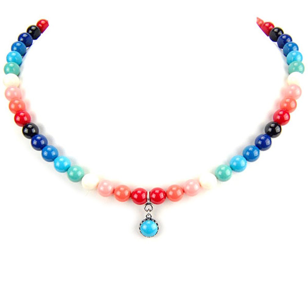 Krikor® Collection Collier 8026 (Set, 1-tlg), filigranes Collier mit Perlen und Markenkristallen