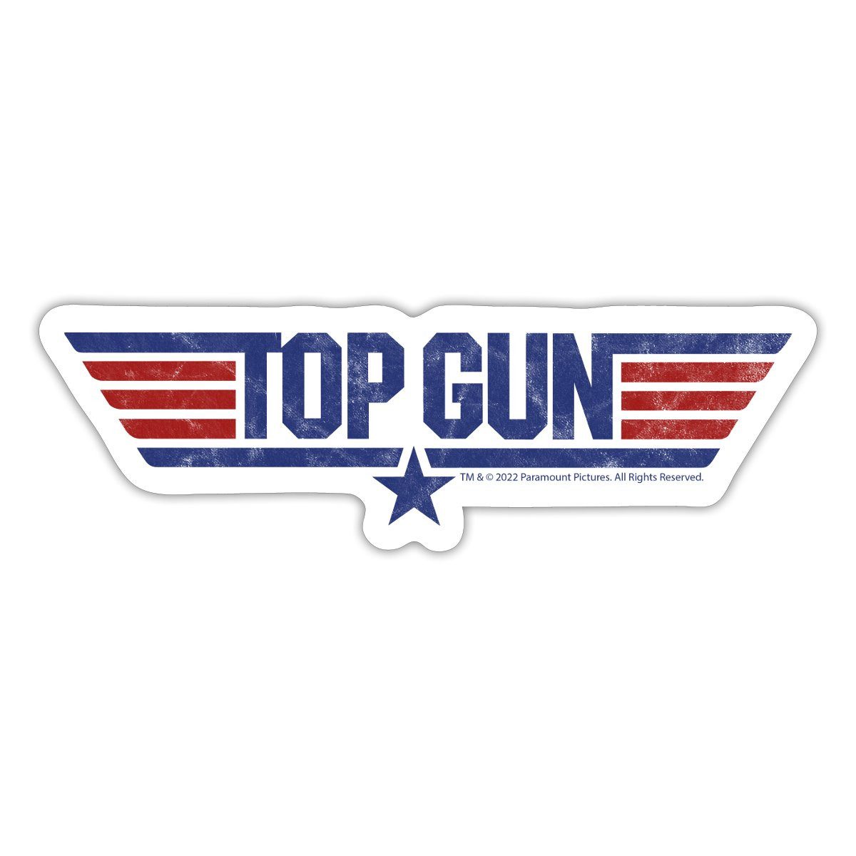 Spreadshirt Aufkleber Top Gun Logo Sticker Aufkleber