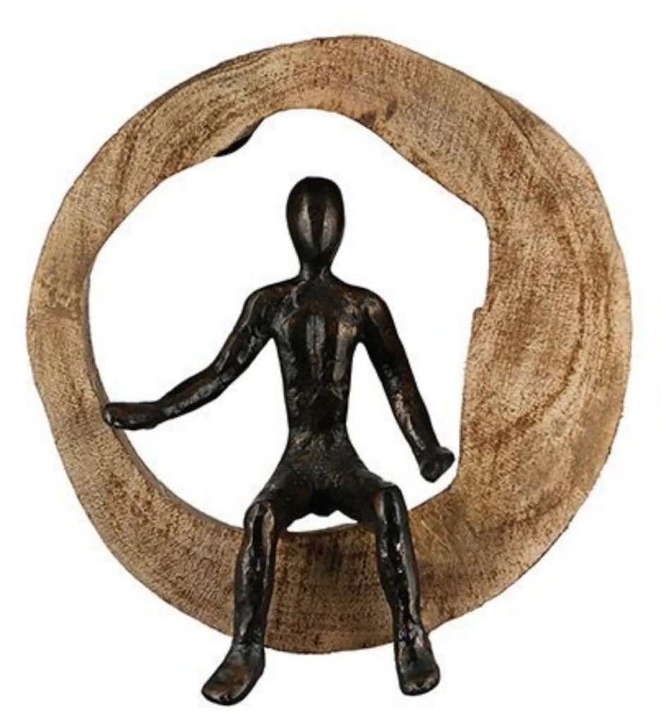 MF Dekoobjekt Ascendia Skulptur Dreiteiliges Kletterfiguren Kunstobjekt Bronze – Bild 5 von 5