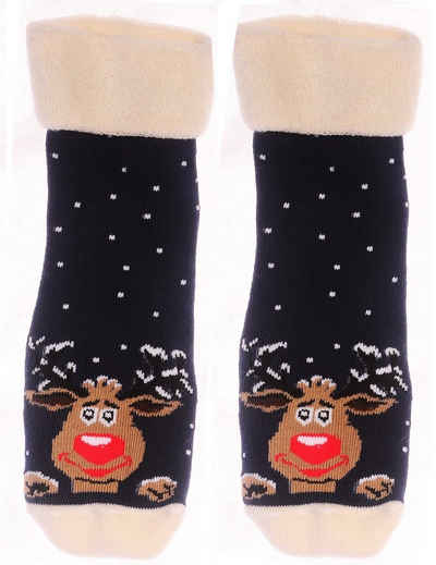 Martinex Haussocken Thermosocken Socken Weihnachten warme Weihnachtssocken 35 38 39 42 kuschelig weich und warm