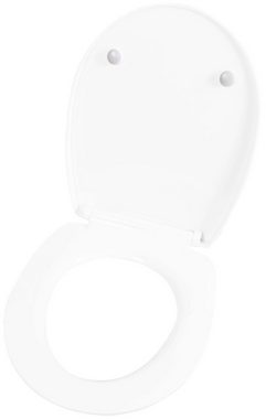 CORNAT WC-Sitz Pflegeleichter Thermoplast - Quick up & Clean Funktion, Absenkautomatik - Bequeme Montage von oben / Toilettensitz